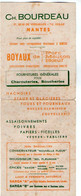 VP20.753 - Petit Document Publicitaire Et Commercial Mr Ch. BOURDEAU & SARGA à NANTES - Publicidad