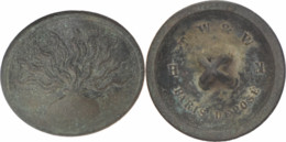 Militaria - Bouton Avec Grenade - 23.3 Mm - T. W. & W (Trelon-Weldon-Weil), H M (Hartog Et Marchand)-PARIS DEPOSE-09-174 - Buttons