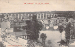 CPA - 87 - LIMOGES - Vue Des 3 Ponts - Cliché Nouvelles Galeries - Limoges