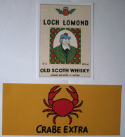 Lot Para-TINTIN :  CRABE EXTRA + LOCH LOMOND // PASTICHES, PIRATES // - Objets Publicitaires