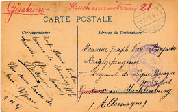 POSTKAART 17  COUVIN TO KRIEGGEFANGENER  8eme REG.DE LIGNE - BARAQUE 37 NORD MECKLENBURG      2 SCANS - Prisoners