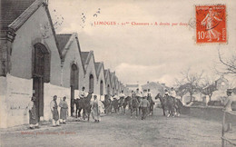 CPA - 87 - LIMOGES - MILITARIAT - 21è CHASSEURS - Chevaux - Mésière Phot- éditeur St Julien - Barracks