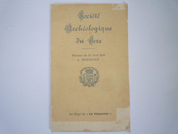 TI - 2022 - 298  Société Archéologique Du GERS  :  Réunion à FLEURANCE  -  MENU  1959  XXX - Non Classés