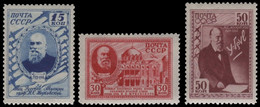 Russia / Sowjetunion 1941 - Mi-Nr. 801-803 ** - MNH - Schukowskij - Nuovi