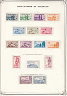St Pierre Et Miquelon - Collection Vendue Page Par Page - Timbres Neufs * Avec Charnière - TB - Unused Stamps