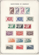 St Pierre Et Miquelon N°325/343 - Collection Vendue Page Par Page - Timbres Neufs * Avec Charnière - TB - Unused Stamps
