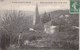 CPA - 21 - ALISE SAINTE REINE - Eglise Paroissiale - Tour Du Xe Siècle - Enfant Avec Une Canne - Bourgois Frères - Other & Unclassified