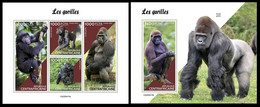 Central Africa  2022 Gorillas. (413) OFFICIAL ISSUE - Gorilla's