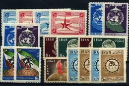 Irán Nº 915/16, 919/20, 933/4, 940/1, 943/4. Año 1958/9 - Iran