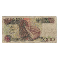 Billet, Indonésie, 5000 Rupiah, 1992, KM:130a, B - Indonésie