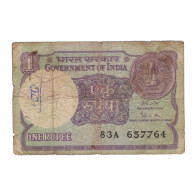 Billet, Inde, 1 Rupee, KM:78a, B - Inde