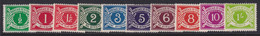 Ireland, Scott J5-J14 (SG D5-D14), Mostly MNH - Segnatasse