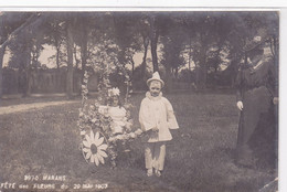 Cpa / Carte Photo-17-marans--fete Des Fleurs Du 20 Mai 1901-personnages - Autres & Non Classés