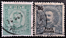 Timbres Des Colonies Portuguaises  Ponta Delgada 1892 King Carlos I  Stampworld N° 5 Et 27 - Ponta Delgada