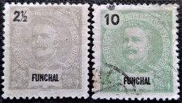 Timbres Des Colonies Portuguaises  Funchal 1897 King Carlos I  Stampworld N° 13 Et 15 - Funchal