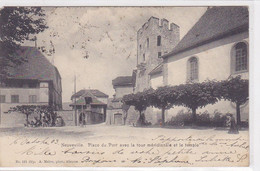 Cpa-sui- Neuveville -- Place Du Port Et Le Temple -edi Maire N°131 - La Neuveville