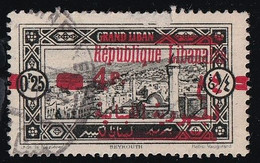 Grand Liban N°119 - Variété Surcharge Décalée - Aminci - Gebraucht