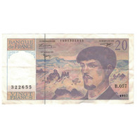 France, 20 Francs, Debussy, 1997, B.057, TTB, Fayette:66ter.02, KM:151i - 20 F 1980-1997 ''Debussy''