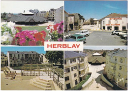 95. Gf. HERBLAY. Place De La Halle. 4 Vues (1) - Herblay