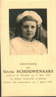 Mortsel Oude-God Luchtbombardement 5/4/1943 GretaSchouwenaars Geb.en Overl.te Mortsel St Lutgardis - Santini