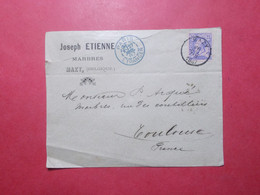 Marcophilie - BELGIQUE - Timbre Classique Sur Lettre Enveloppe + Paris Etranger 1887 (2740) - Doorgangstempels