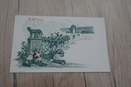 CPA Italie Italia Litho Avant 1906 Savoia Patriotique - Otros & Sin Clasificación