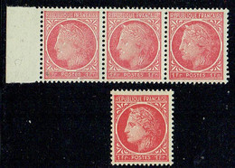 FRANCE - N° 676 - 1f Cérès De Mazelin - Bande De 3 Visage Pâle ** - Unused Stamps