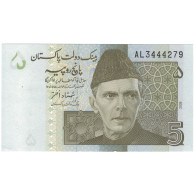 Billet, Pakistan, 5 Rupees, 2008, 2008, KM:52, NEUF - Pakistan