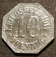 ALLEMAGNE - GERMANY - 10 Pfennig Wiesbaden 1917 - Funck# 601.1 - ( KRIEGSGELD ) - Monetary/Of Necessity