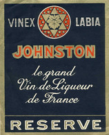 Etiquette // Chomo// VINEX LABIA JOHNSTON Le Grand Vin De Liqueur De France, Réserve /:: - Alcoholen & Sterke Drank