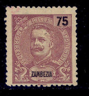 ! ! Zambezia - 1903 King Carlos 75 R - Af. 50 - No Gum - Zambèze