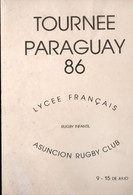 (sports RUGBY) PARAGUAY  Tournée 1986     (M4636) - Rugby