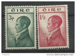 Irlande 1953 N°120/121 Neufs** MNH Robert Emmet - Unused Stamps