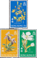 Hongkong 341-343 (kompl.Ausg.) Postfrisch 1977 Orchideen - Nuovi