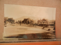 CPA JAPON - VIEW FROM THE SECOND FLOOR FUJI-VIEW HOTEL - 5 Timbres 3oblit Japon + Oblit Bruxelles 1951 + "par Avion" - Storia Postale