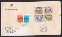 San Marino: Official Registered Cover, 1972, 6 Stamps, History, Heritage, CEPT, Europa (minor Damage) - Storia Postale