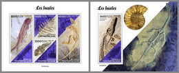 CENTRALAFRICA 2022 MNH Fossils Fossilien Fossiles M/S+S/S - OFFICIAL ISSUE - DHQ2241 - Fossielen