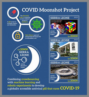 SIERRA LEONE 2022 MNH Covid Moonshot Project M/S - IMPERFORATED - DHQ2241 - Enfermedades