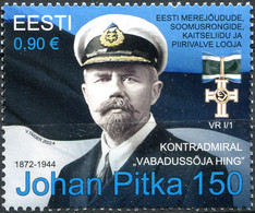 Estonia 2022. Johan Pitka (1872-1944), Rear Admiral (MNH OG) Stamp - Estonia