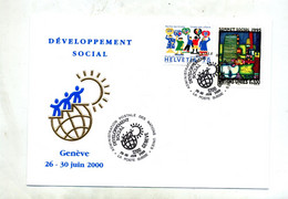 Lettre Cachet Geneve Developpement Social - Storia Postale