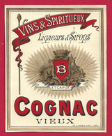ETIQUETTE/ CHROMO/ Glacée Et Dorée, VINS & SPIRITUEUX, Liqueurs & Sirops BC "ET CAPOË" 9,3x11,2 - Alcohols & Spirits