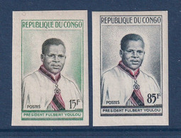 ⭐ Congo - YT N° 137 Et 138 ** - Neuf Sans Charnière - Non Dentelé - 1959 ⭐ - Unused Stamps