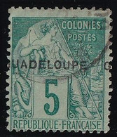 Guadeloupe N°17 - Variété Surcharge à Cheval - Oblitéré - TB - Used Stamps