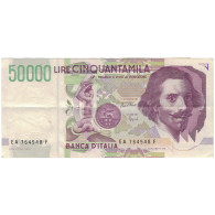 Billet, Italie, 50,000 Lire, 1992, 1992-05-27, KM:116a, TTB+ - 50000 Liras