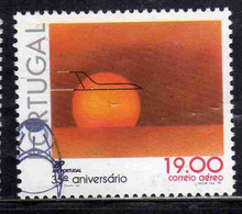 PORTUGAL PORTOGALLO 1979 AIR POST MAIL AIRMAIL POSTA AEREA TAP AIRLINE 35th ANNIVERSARY 19e USED USATO OBLITERE' - Oblitérés