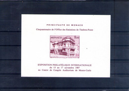 Monaco. Epreuve. Villa Miraflores. Exposition Philatélique Internationale. 1987 - Cartas & Documentos