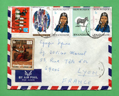 RWANDA - Lettera Per La Francia 1972 - Storia Postale