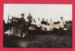 BELLE PHOTO REPRODUCTION AVION PLANE FLUGZEUG - MILITARIA 1917 DUN SUR MEUSE MILITAIRES ALLEMANDS - Aviación