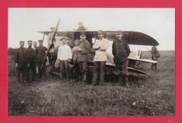 BELLE PHOTO REPRODUCTION AVION PLANE FLUGZEUG - MILITARIA 1917 DUN SUR MEUSE MILITAIRES ALLEMANDS - Aviación