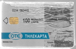 CARTE-PUCE-GREC-100U--07/93-PECHEURJANINA/IOANNINA-NSB -TBE - Grèce